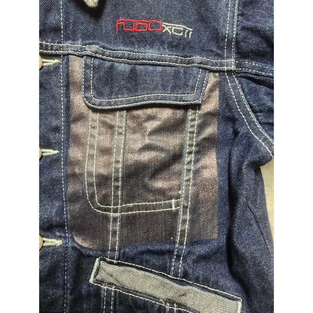 FUBU Denim Jacket Youth Small 8-10 Blue Jean Trucker Hip Hop Y2K